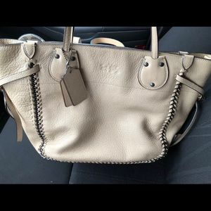 Coach 34398 Tatum Whiplash Nude Leather Tote Bag